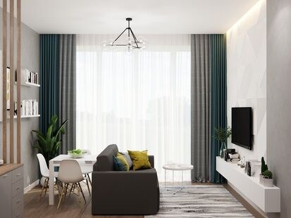 Фото № 4: Дизайн-проект трехкомнатной квартиры 72.81  м² Стиль Современный для ЖК ЗИЛ АРТ