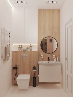 Фото № 6: Дизайн-проект пятикомнатной квартиры 130.91  м² Современный стиль для ЖК Серебряные росы