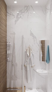 Фото № 3: Дизайн-проект трехкомнатной квартиры 72.81  м² Стиль Современный для ЖК ЗИЛ АРТ