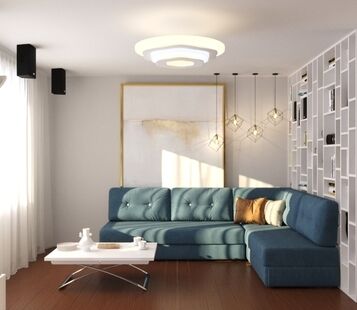 Фото № 3: Дизайн-проект квартиры-студии 31.25  м² Стиль Модернизм для ЖК Московский