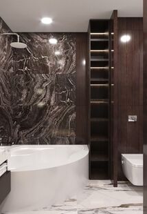 Фото № 2: Дизайн-проект квартиры-студии 31.25  м² Стиль Модернизм для ЖК Московский