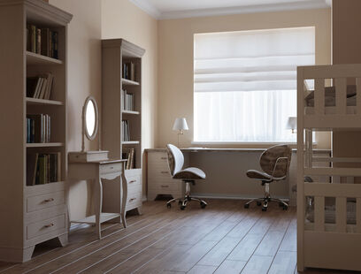 Фото № 3: Дизайн-проект трехкомнатной квартиры 73.91  м² Стиль Американская классика для ЖК Московский