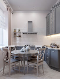 Фото № 1: Дизайн-проект трехкомнатной квартиры 73.91  м² Стиль Американская классика для ЖК Московский