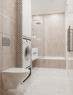 Фото № 6: Дизайн-проект четырехкомнатной квартиры 116.32  м² Стиль Модернизм для ЖК Московский