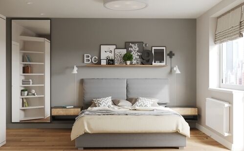 Фото № 6: Дизайн-проект четырехкомнатной квартиры 108.08  м² Скандинавский стиль для ЖК Подрезково