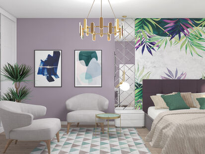 Фото № 1: Дизайн-проект однокомнатной квартиры 39.0  м² Стиль Фьюжн для ЖК Московский