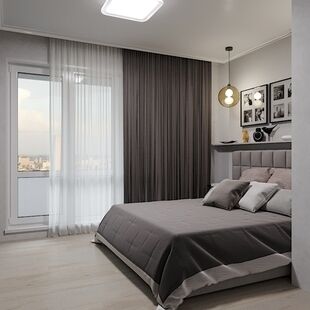 Фото № 5: Дизайн-проект трехкомнатной квартиры 71.85  м² Стиль Эклектика для ЖК Московский