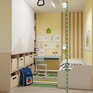 Фото № 2: Дизайн-проект трехкомнатной квартиры 71.85  м² Стиль Эклектика для ЖК Московский