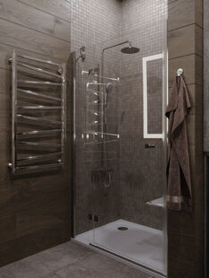 Фото № 5: Дизайн-проект четырехкомнатной квартиры 103.0  м² Стиль Эклектика для ЖК Московский