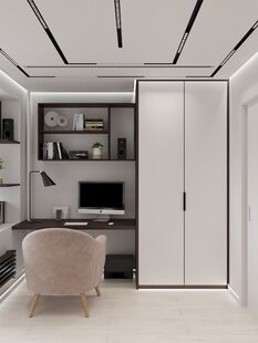 Фото № 4: Дизайн-проект двухкомнатной квартиры 38.32  м² Стиль Минимализм для ЖК Московский