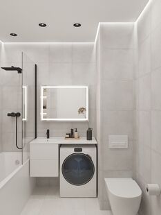 Фото № 2: Дизайн-проект двухкомнатной квартиры 38.32  м² Стиль Минимализм для ЖК Московский