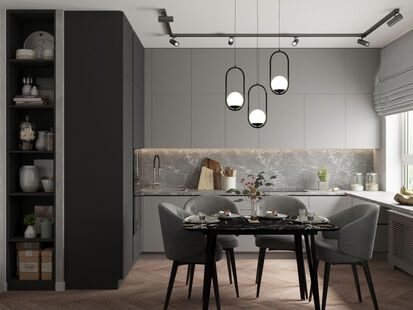 Фото № 1: Дизайн-проект двухкомнатной квартиры 67.3  м² стиль Модернизм для ЖК Переделкино Ближнее