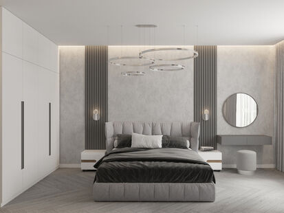 Фото № 4: Дизайн-проект двухкомнатной квартиры 67.3  м² стиль Модернизм для ЖК Переделкино Ближнее