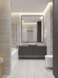 Фото № 3: Дизайн-проект двухкомнатной квартиры 67.3  м² стиль Модернизм для ЖК Переделкино Ближнее