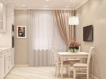 Фото № 1: Дизайн-проект трехкомнатной квартиры 91.6  м² Стиль Современная классика для ЖК Московский