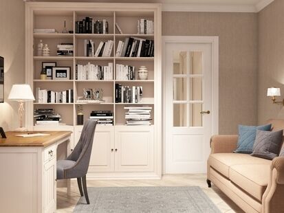 Фото № 4: Дизайн-проект трехкомнатной квартиры 91.6  м² Стиль Современная классика для ЖК Московский