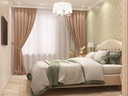 Фото № 5: Дизайн-проект трехкомнатной квартиры 91.6  м² Стиль Современная классика для ЖК Московский