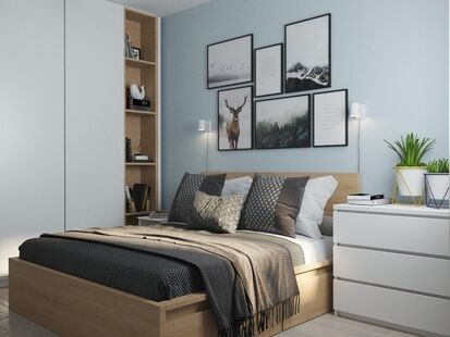 Фото № 1: Дизайн-проект однокомнатной квартиры 28.43  м² Скандинавский стиль для ЖК Квартал Тетрис