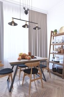 Фото № 3: Дизайн-проект двухкомнатной квартиры 72.21  м² Стиль Модернизм для ЖК Vavilove