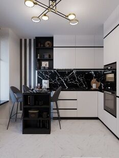 Фото № 6: Дизайн-проект двухкомнатной квартиры 51.4  м² стиль Модернизм для ЖК Столичные поляны