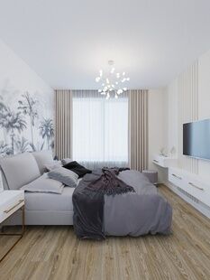 Фото № 5: Дизайн-проект двухкомнатной квартиры 51.4  м² стиль Модернизм для ЖК Столичные поляны