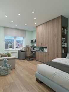 Фото № 3: Дизайн-проект двухкомнатной квартиры 55.54  м² Современный стиль для ЖК в г. Вологда