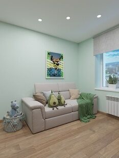 Фото № 5: Дизайн-проект двухкомнатной квартиры 55.54  м² Современный стиль для ЖК в г. Вологда