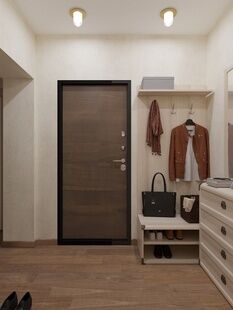 Фото № 4: Дизайн-проект двухкомнатной квартиры 55.54  м² Современный стиль для ЖК в г. Вологда