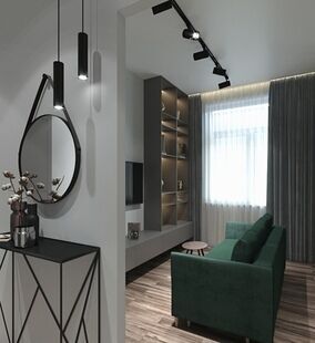 Фото № 2: Дизайн-проект трехкомнатной квартиры 85.97  м² Современный стиль для ЖК Рассказово