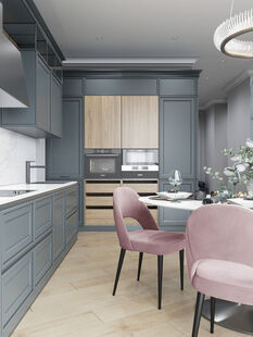 Фото № 1: Дизайн-проект трехкомнатной квартиры 86.28  м² Стиль Американская классика для ЖК Маяк