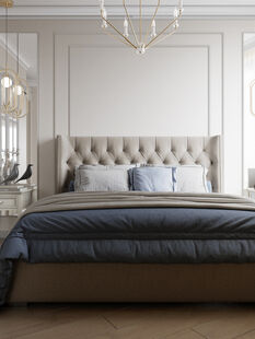 Фото № 4: Дизайн-проект трехкомнатной квартиры 86.28  м² Стиль Американская классика для ЖК Маяк