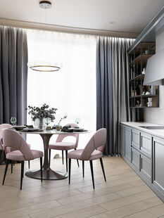 Фото № 2: Дизайн-проект трехкомнатной квартиры 86.28  м² Стиль Американская классика для ЖК Маяк