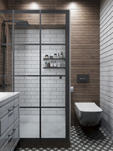 Фото № 6: Дизайн-проект трехкомнатной квартиры 59.83  м² Стиль Американская классика для ЖК Московский