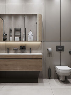 Фото № 6: Дизайн-проект четырехкомнатной квартиры 121.14  м² стиль Модернизм для ЖК Хорошевский