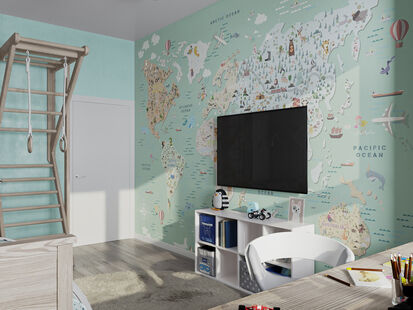 Фото № 2: Дизайн-проект двухкомнатной квартиры 76.66  м² Современный стиль для ЖК Тополя