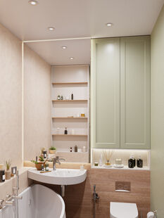 Фото № 4: Дизайн-проект двухкомнатной квартиры 76.66  м² Современный стиль для ЖК Тополя