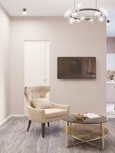 Фото № 5: Дизайн-проект трехкомнатной квартиры 74.8  м² Современный стиль для ЖК Серебряные росы