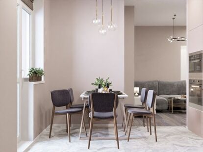 Фото № 6: Дизайн-проект трехкомнатной квартиры 74.8  м² Современный стиль для ЖК Серебряные росы