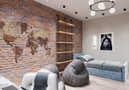 Фото № 2: Дизайн-проект четырехкомнатной квартиры 97.8  м² Современный стиль для ЖК Охта Хаус