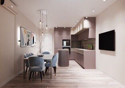 Фото № 3: Дизайн-проект четырехкомнатной квартиры 97.8  м² Современный стиль для ЖК Охта Хаус