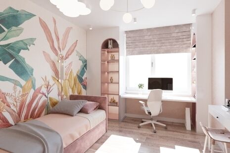 Фото № 5: Дизайн-проект четырехкомнатной квартиры 97.8  м² Современный стиль для ЖК Охта Хаус