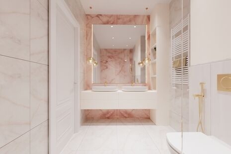 Фото № 4: Дизайн-проект четырехкомнатной квартиры 97.8  м² Современный стиль для ЖК Охта Хаус