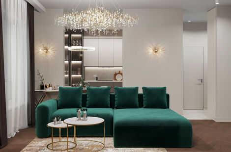 Фото № 1: Дизайн-проект трехкомнатной квартиры 72.5  м² стиль Модернизм для ЖК Академика Павлова