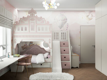 Фото № 3: Дизайн-проект трехкомнатной квартиры 72.5  м² стиль Модернизм для ЖК Академика Павлова