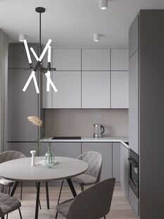 Фото № 2: Дизайн-проект двухкомнатной квартиры 66.95  м² Современный стиль для ЖК Московский