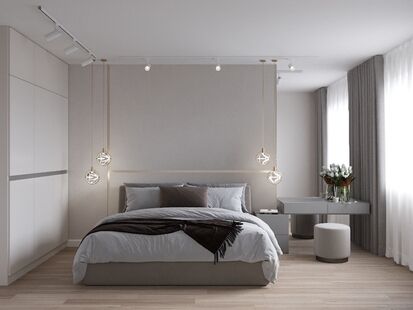 Фото № 5: Дизайн-проект двухкомнатной квартиры 66.95  м² Современный стиль для ЖК Московский