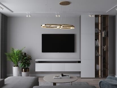 Фото № 4: Дизайн-проект двухкомнатной квартиры 66.95  м² Современный стиль для ЖК Московский