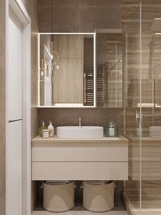 Фото № 3: Дизайн-проект двухкомнатной квартиры 66.95  м² Современный стиль для ЖК Московский