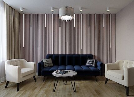 Фото № 1: Дизайн-проект трехкомнатной квартиры 57.95  м² стиль Модернизм для ЖК Сердце Одинцово