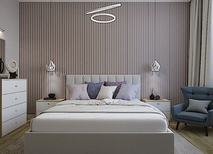 Фото № 6: Дизайн-проект трехкомнатной квартиры 57.95  м² стиль Модернизм для ЖК Сердце Одинцово